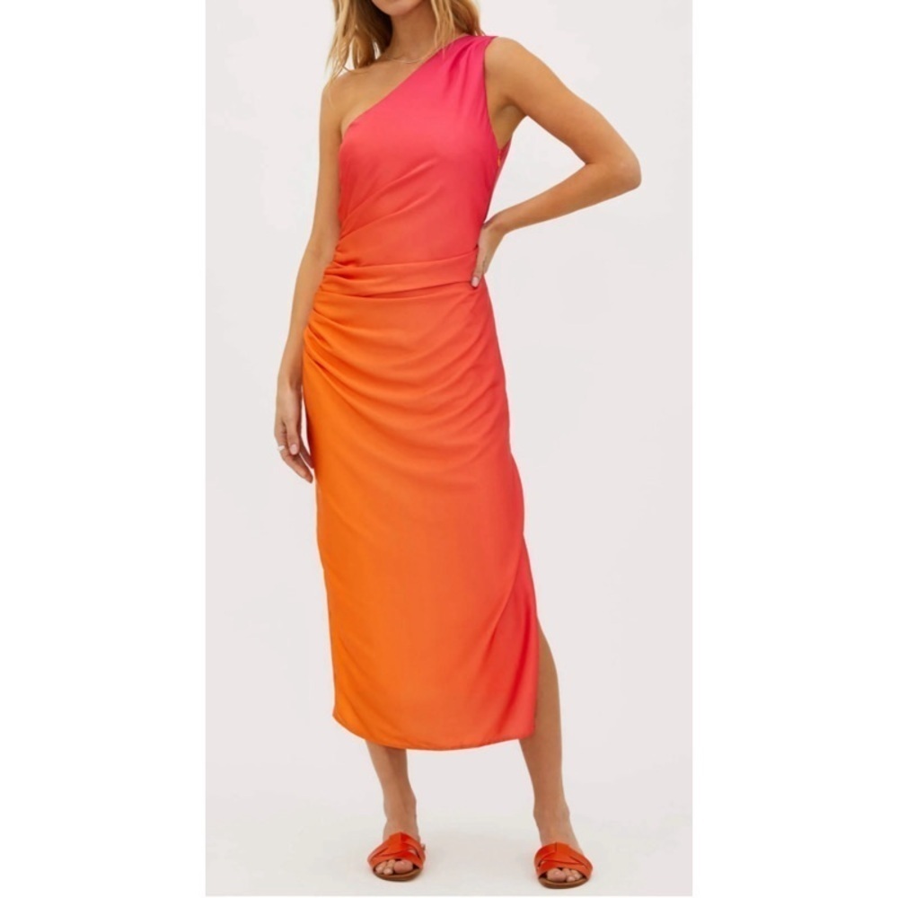 NEW ANTHROPOLOGIE BEACH RIOT Selita Dress in Sunset Ombré